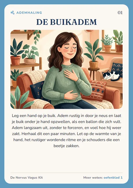 Nervus vagus-kaart: De buikadem