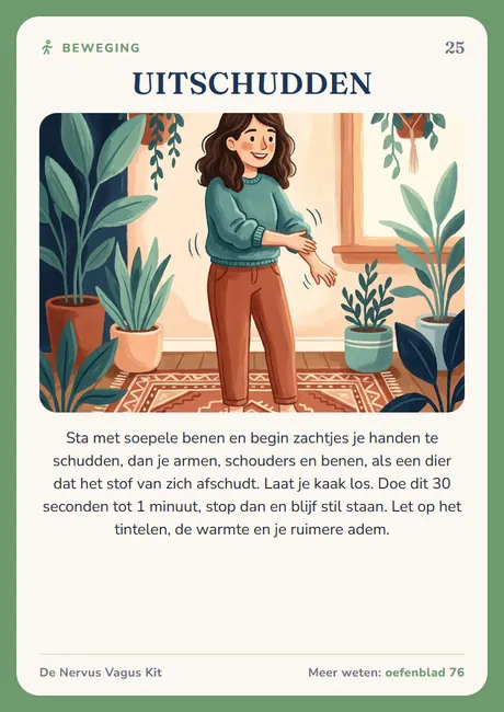 Nervus vagus-kaart: Uitschudden