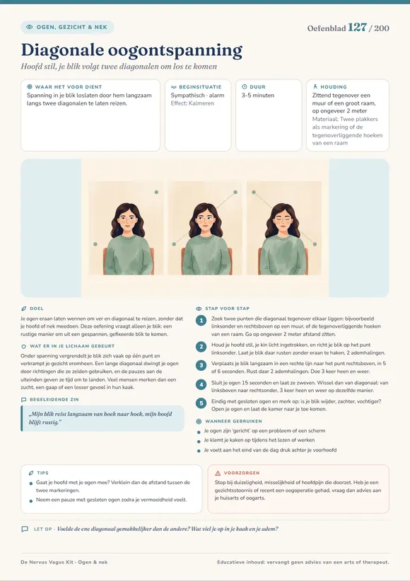 Oefenblad 127: Diagonale oogontspanning